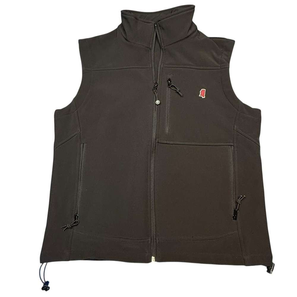 Mississippi Oxford - Southern Traditions Soft Shell Vest in Black Men Size Small